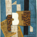 Guitar, a collage by Picasso from 1913.